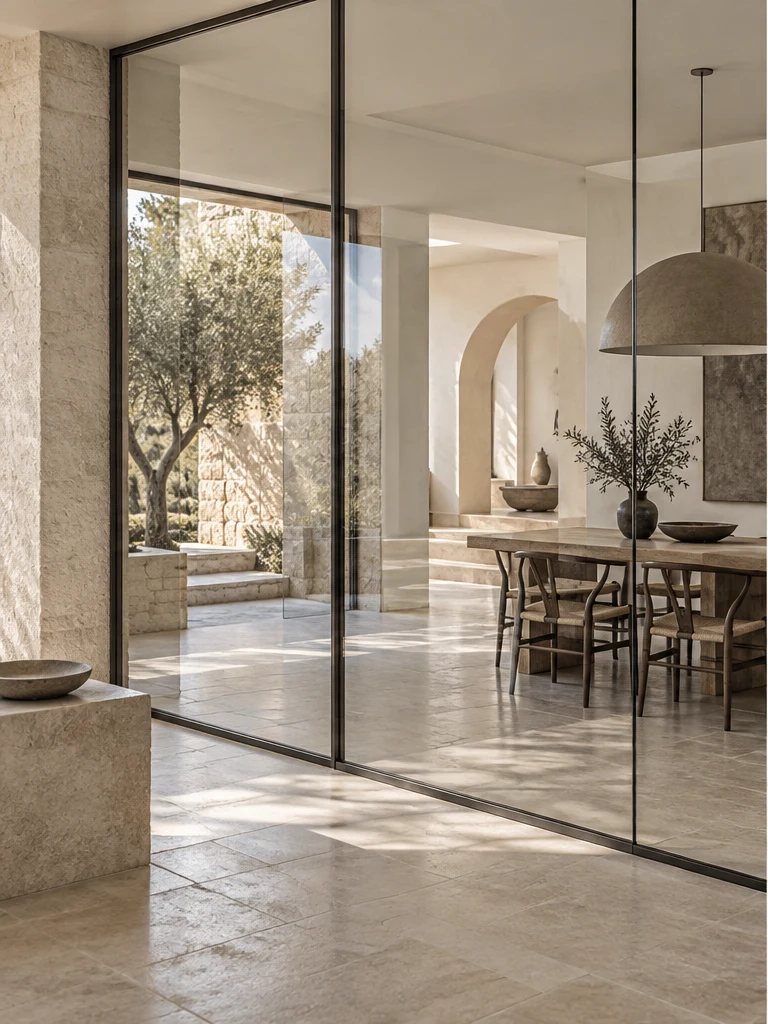 Referencia visual conceptual de soluciones en cristal